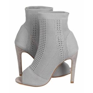 Cape Robbin Elnora-26 Knitted Stiletto Sock Bootie